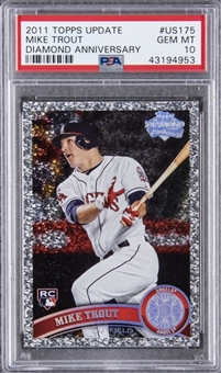 2011 Topps Diamond Anniversary #US175 Mike Trout Rookie Card - PSA GEM MT 10
